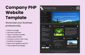 Free Company PHP Website