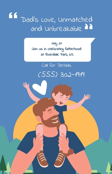 Free Editable Father Love Poster Template to Edit Online