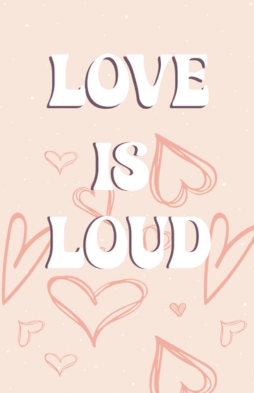 Free Typhography Love Poster Template to Edit Online
