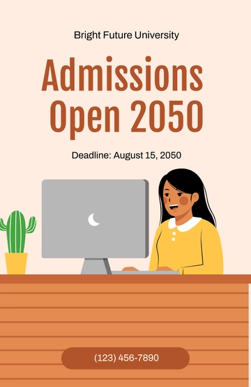 Free College University Poster Template to Edit Online