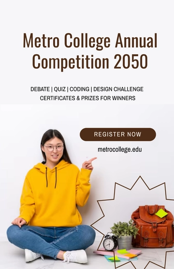 Free College Competition Poster Template to Edit Online