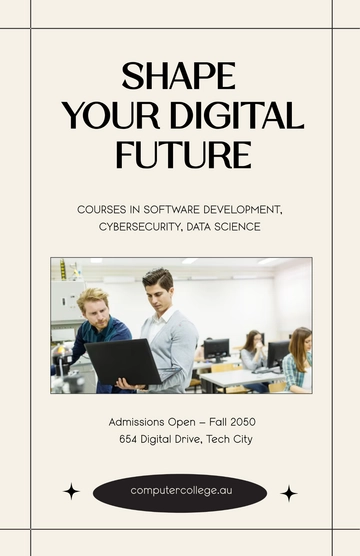 Free Computer College Poster Template to Edit Online