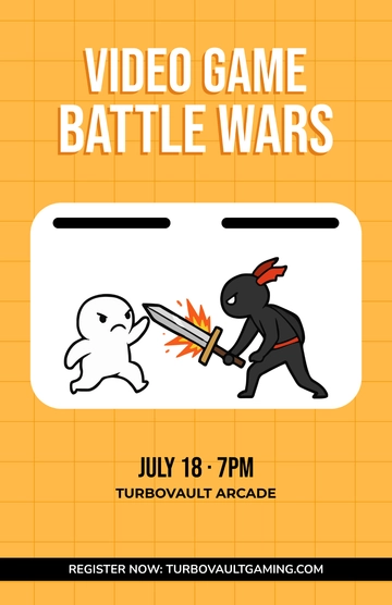 Free Video Gaming Poster Template to Edit Online