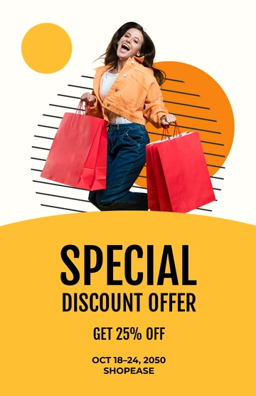 Free Special Discount Poster Template to Edit Online