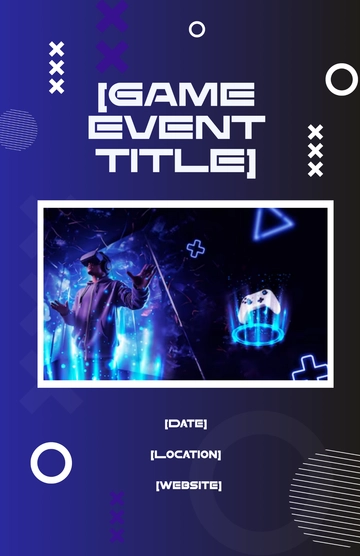 Free Blank Gaming Competition Poster Template to Edit Online