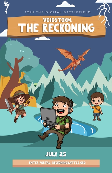 Free Adventure Gaming Poster Template to Edit Online
