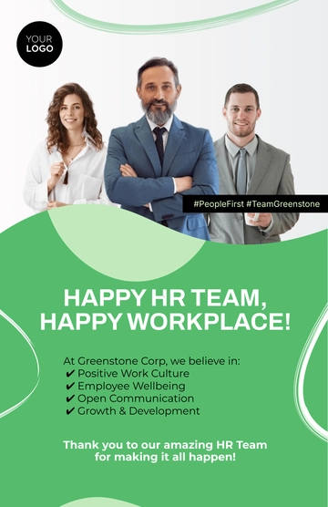 Free Happy HR Poster Design Template to Edit Online