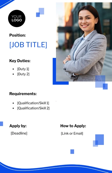 Free Blank HR Job Poster Template to Edit Online