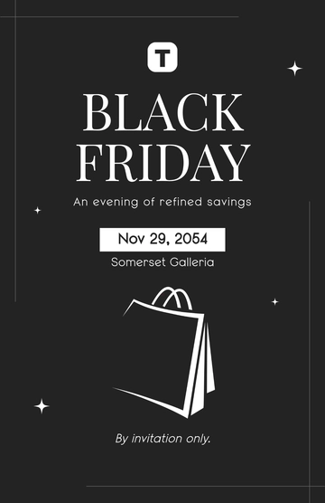 Free Elegant Black Friday Poster Template to Edit Online