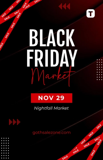 Free Gothic Black Friday Poster Template to Edit Online