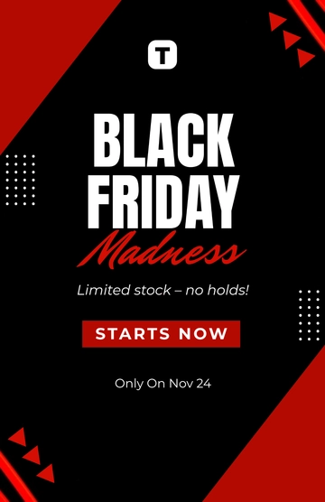 Free Graphic Background Black Friday Poster Template to Edit Online