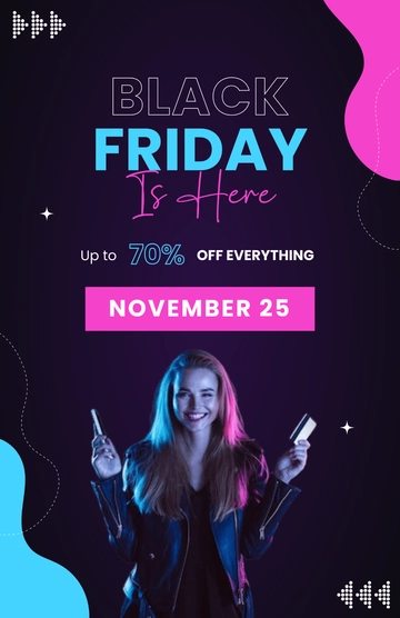 Free Gradient Black Friday Poster Template to Edit Online