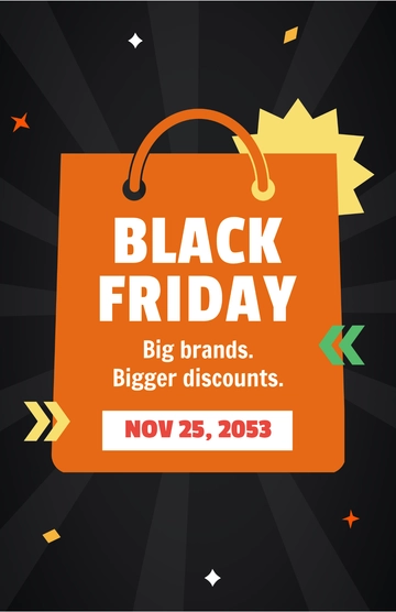 Free Abstract Black Friday Poster Template to Edit Online