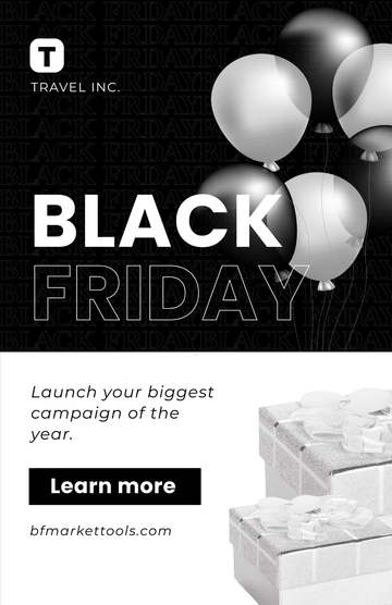 Free Modern Black Friday Marketing Poster Template to Edit Online