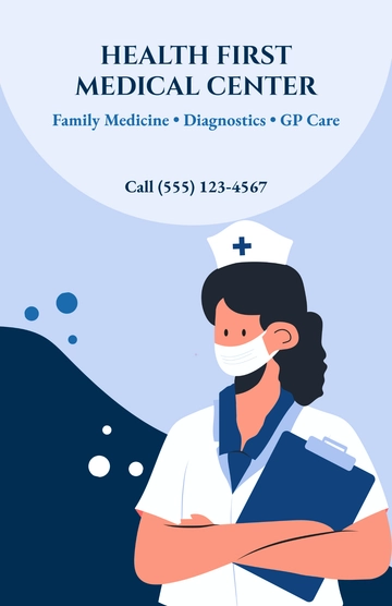 Free Medical Center Clinic Poster Template to Edit Online