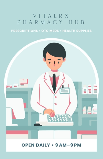 Free Modern Clinic Store Poster Template to Edit Online