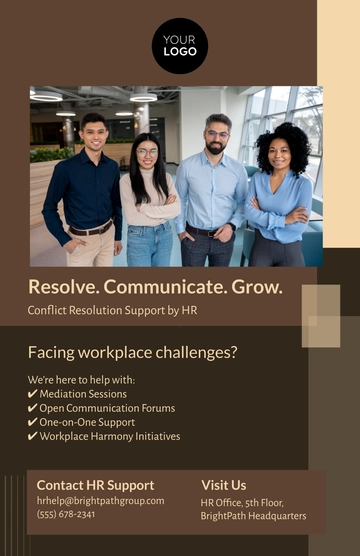 Free HR Conflict Resolution Poster Template to Edit Online
