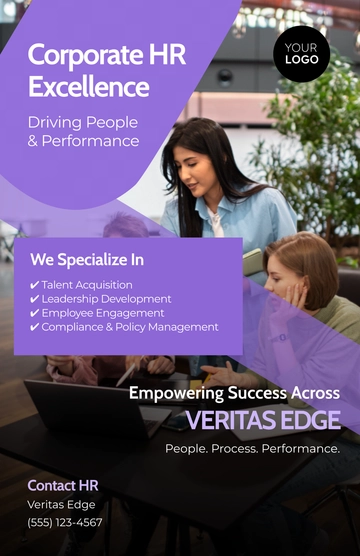 Free Corporate HR Poster Template to Edit Online