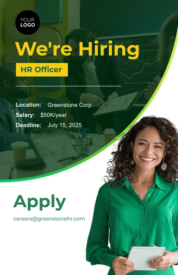 Free HR Vacancy Poster Template to Edit Online