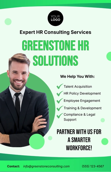 Free HR Consulting Poster Template to Edit Online