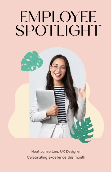 Aesthetic Employee Spotlight Poster Template to Download