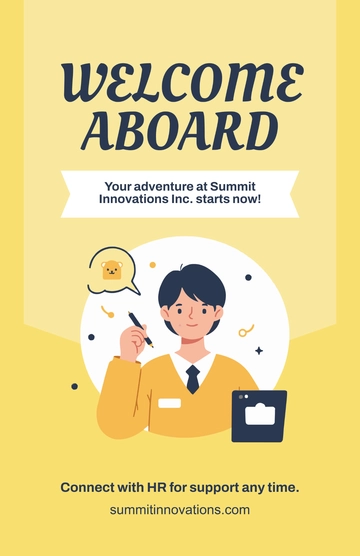Free Creative Employee Onboarding Poster Template to Edit Online