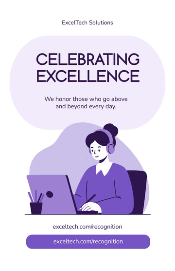 Free Professional Employee Recognition Poster Template to Edit Online
