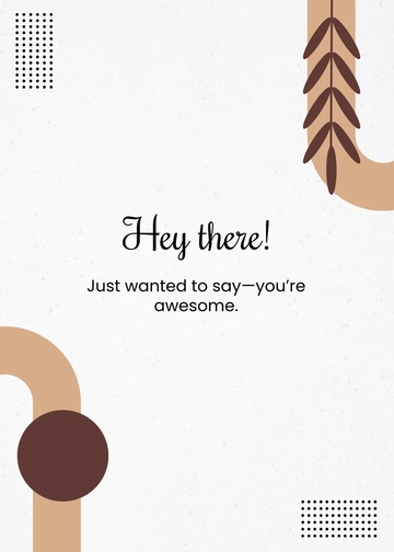 Informal Message Template to Download