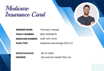 Medicare Insurance Card Template to Download