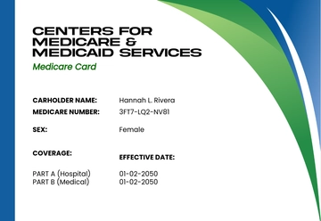 CMS Medicare Card Template to Download