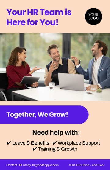 Free HR Poster for Employee Template to Edit Online