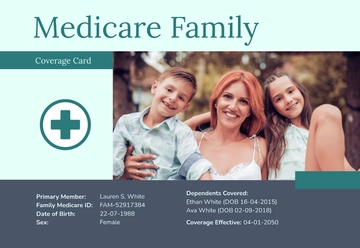 Free Medicare Card for Family Template to Edit Online
