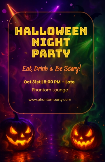 Free Halloween Party Poster Template to Edit Online
