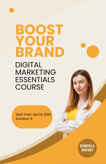 Free Marketing Course Poster Template to Edit Online