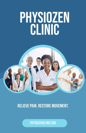 Free Physiotherapy Clinic Poster Template to Edit Online