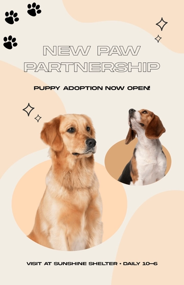 Free Dog Adoption Announcement Poster Template to Edit Online
