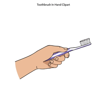 Free Toothbrush In Hand Clipart to Edit Online
