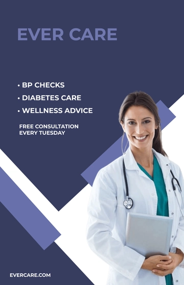 Free Health Clinic Poster Template to Edit Online