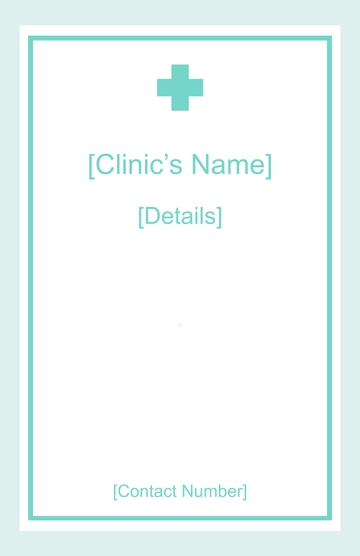 Free Blank Healthcare Clinic Poster Template to Edit Online