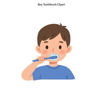 Free Boy Toothbrush Clipart to Edit Online