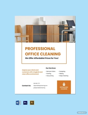 Office Cleaning Service Flyer Template