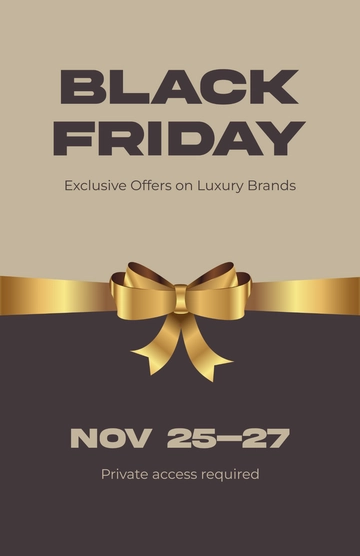 Free Gold Luxury Black?Friday Poster Template to Edit Online