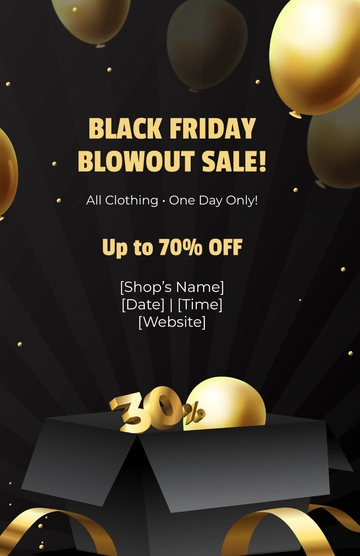 Free Blank Black?Friday Clothing Poster Template to Edit Online
