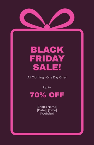 Free Black?Friday Restaurant Poster Template to Edit Online