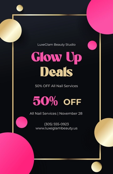 Free Beauty Salon Black?Friday Poster Template to Edit Online
