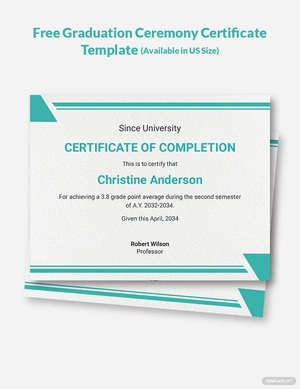 Student Graduation Ceremony Certificate Template