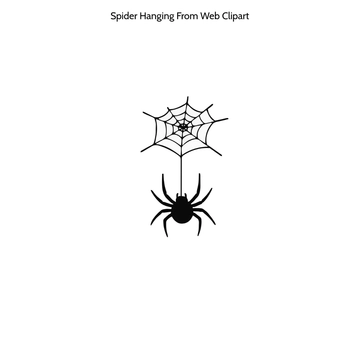 Free Spider Hanging From Web Clipart to Edit Online