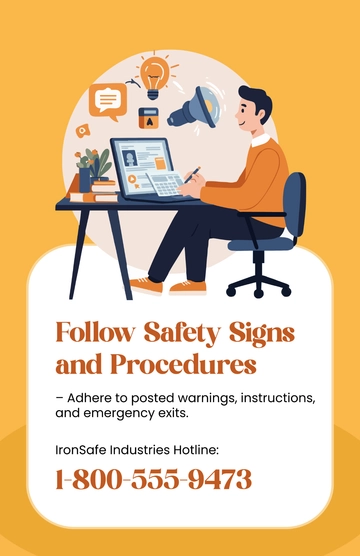 Free Workplace Safety Poster for Employee Template to Edit Online