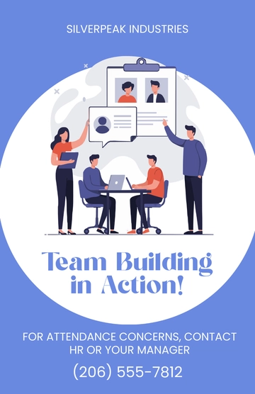 Free Employee Teamwork Poster Background Template to Edit Online