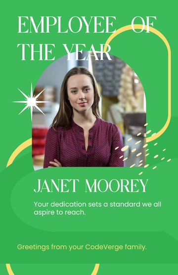 Free Best Employee of the Year Poster Template to Edit Online